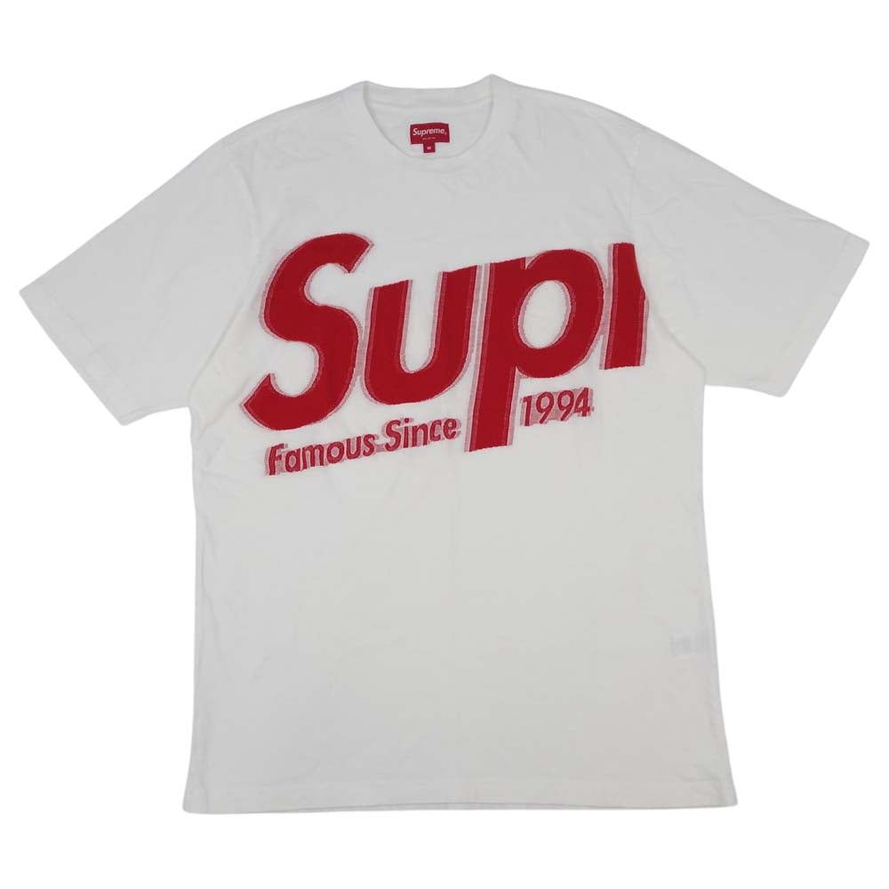 Supreme シュプリーム 21SS Intarsia Spellout Tシャツ S/S Top ホワイト系 M【中古】
