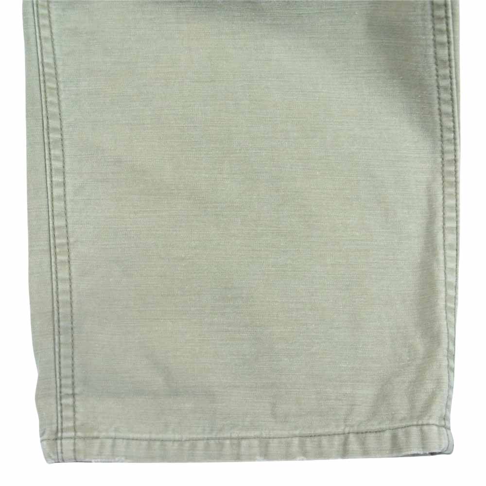 エムダブリューオービーエイチエム 5ポケット パンツ 日本製 コットン カーキ系 L【中古】