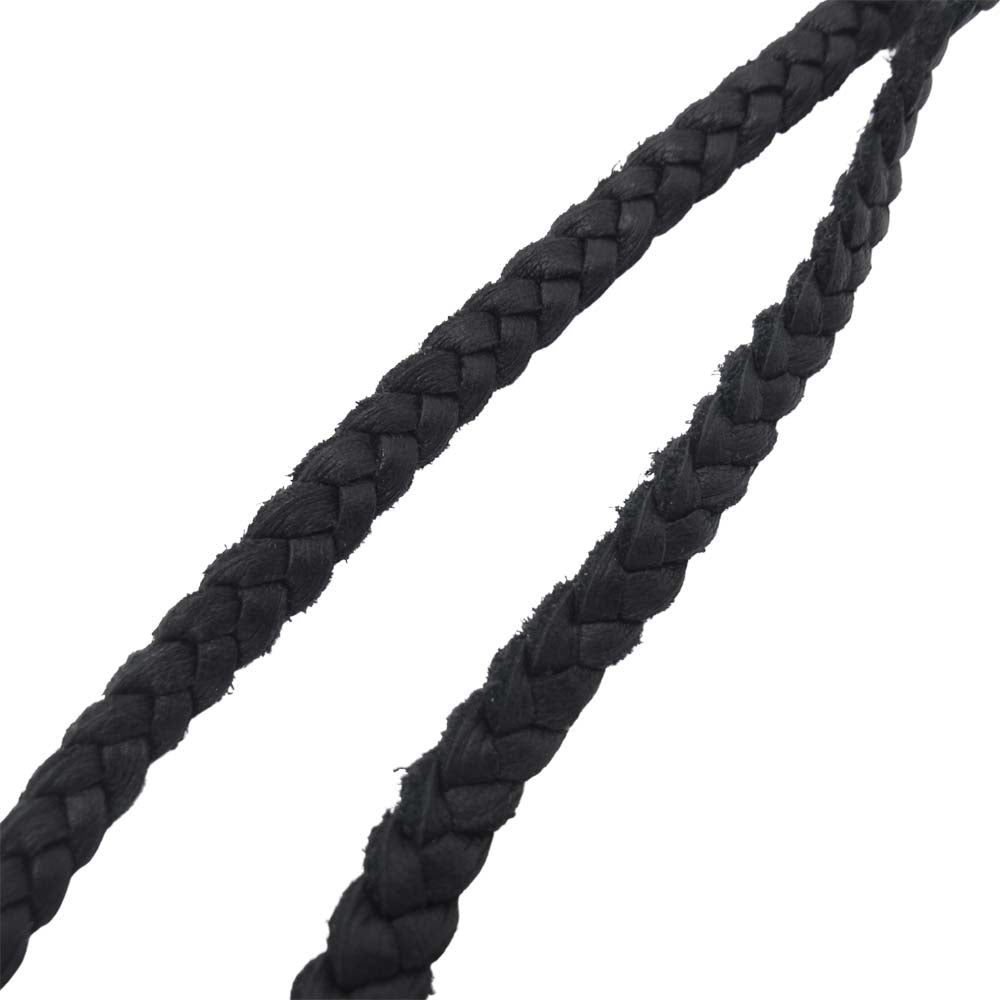 CHROME HEARTS クロムハーツ（原本無） LEATHER BRAID レザーブレード ネックレス ブラック系【中古】
