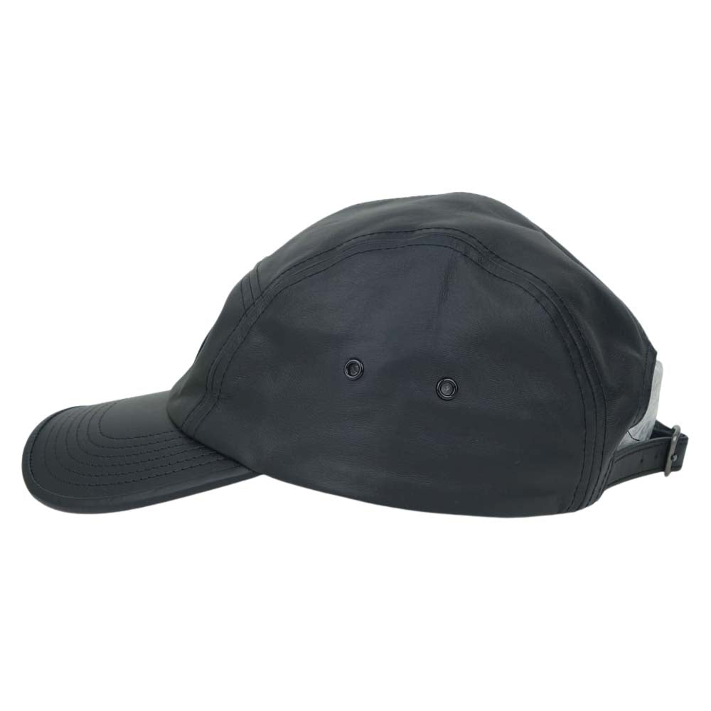 Supreme シュプリーム 21SS Leather Camp Cap ボックスロゴ レザー キャンプ キャップ ブラック系【美品】【中古】