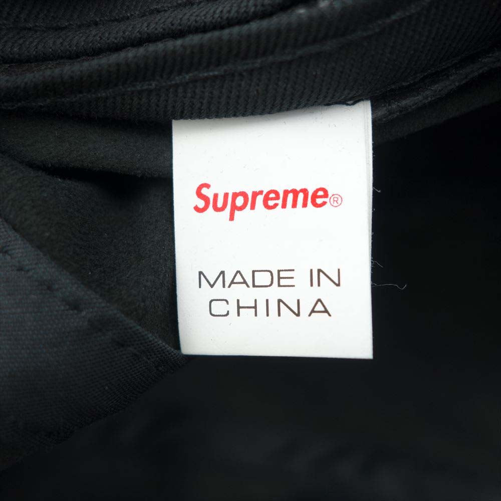 Supreme シュプリーム 21SS Leather Camp Cap ボックスロゴ レザー キャンプ キャップ ブラック系【美品】【中古】