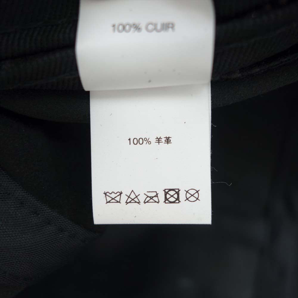 Supreme シュプリーム 21SS Leather Camp Cap ボックスロゴ レザー キャンプ キャップ ブラック系【美品】【中古】