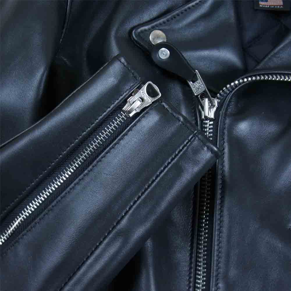 schott ショット 613UST ONESTAR ワンスター ダブル ライダース ジャケット ブラック系 40【美品】【中古】