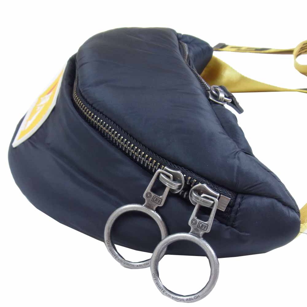 OFF-WHITE オフホワイト OMNA074F19F43002-1000 PUFFY BASIC FANNY PACK パフィ ベーシック ファニー パック ボディバッグ ブラック系 O/S【中古】