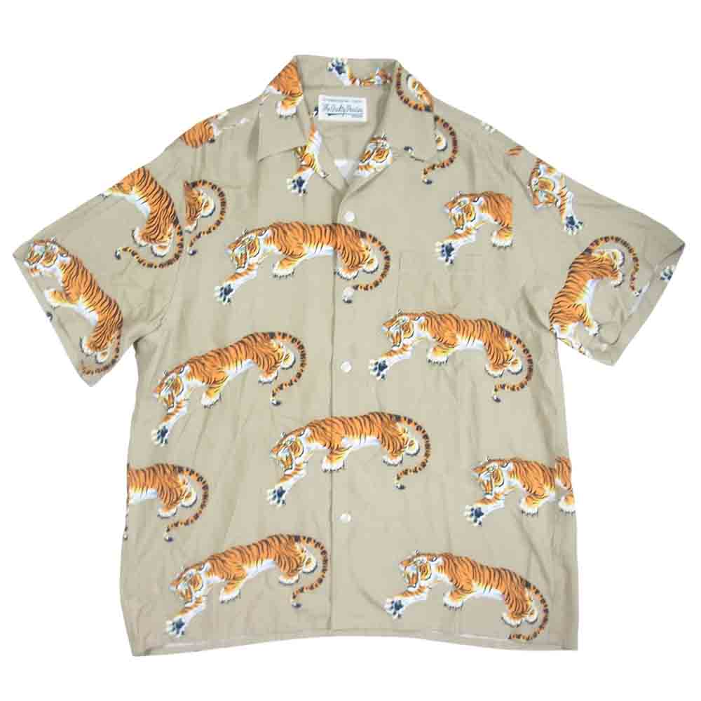 WACKO MARIA ワコマリア 21SS TIMLEHI-WM-HI19 TIM LEHI S/S HAWAIIAN 半袖シャツ ベージュ系 M【美品】【中古】