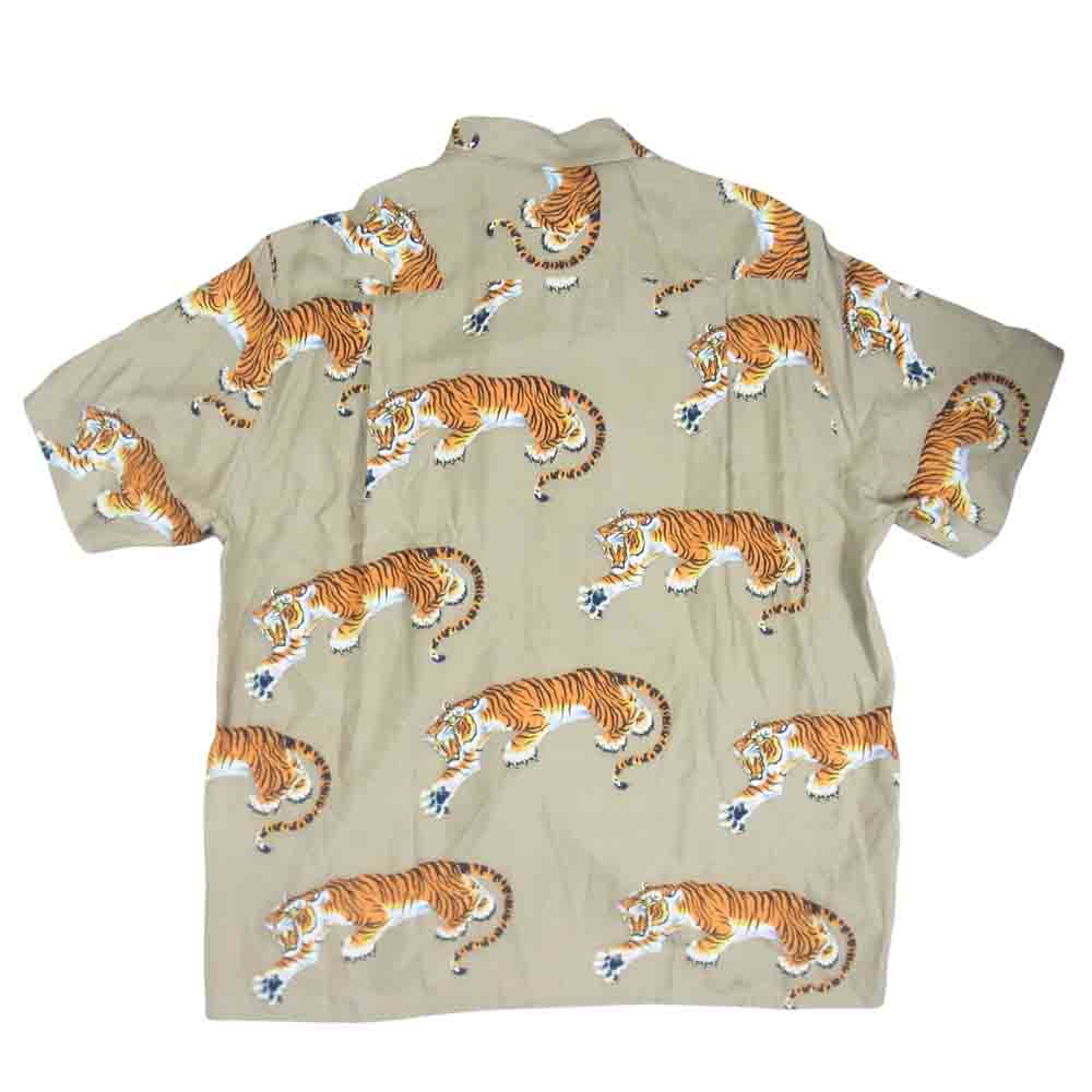 WACKO MARIA ワコマリア 21SS TIMLEHI-WM-HI19 TIM LEHI S/S HAWAIIAN 半袖シャツ ベージュ系 M【美品】【中古】