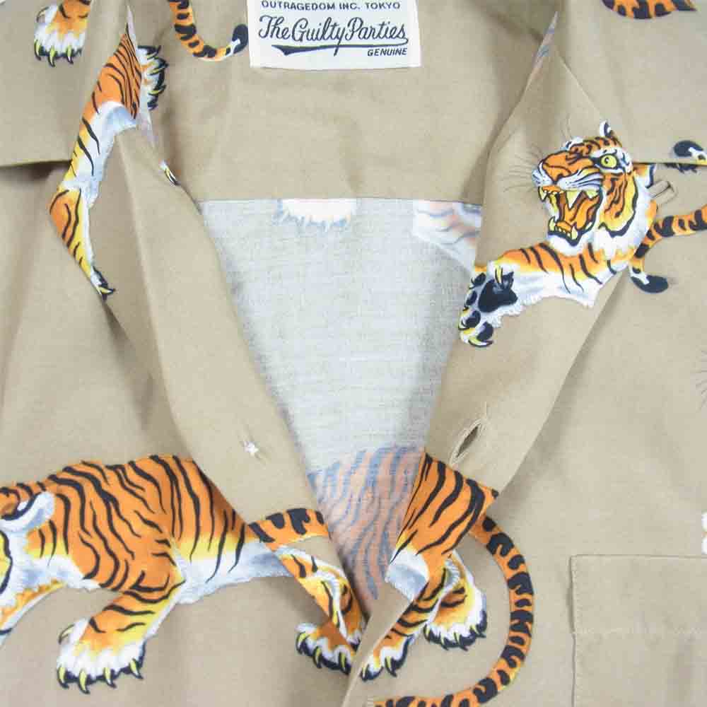 WACKO MARIA ワコマリア 21SS TIMLEHI-WM-HI19 TIM LEHI S/S HAWAIIAN 半袖シャツ ベージュ系 M【美品】【中古】