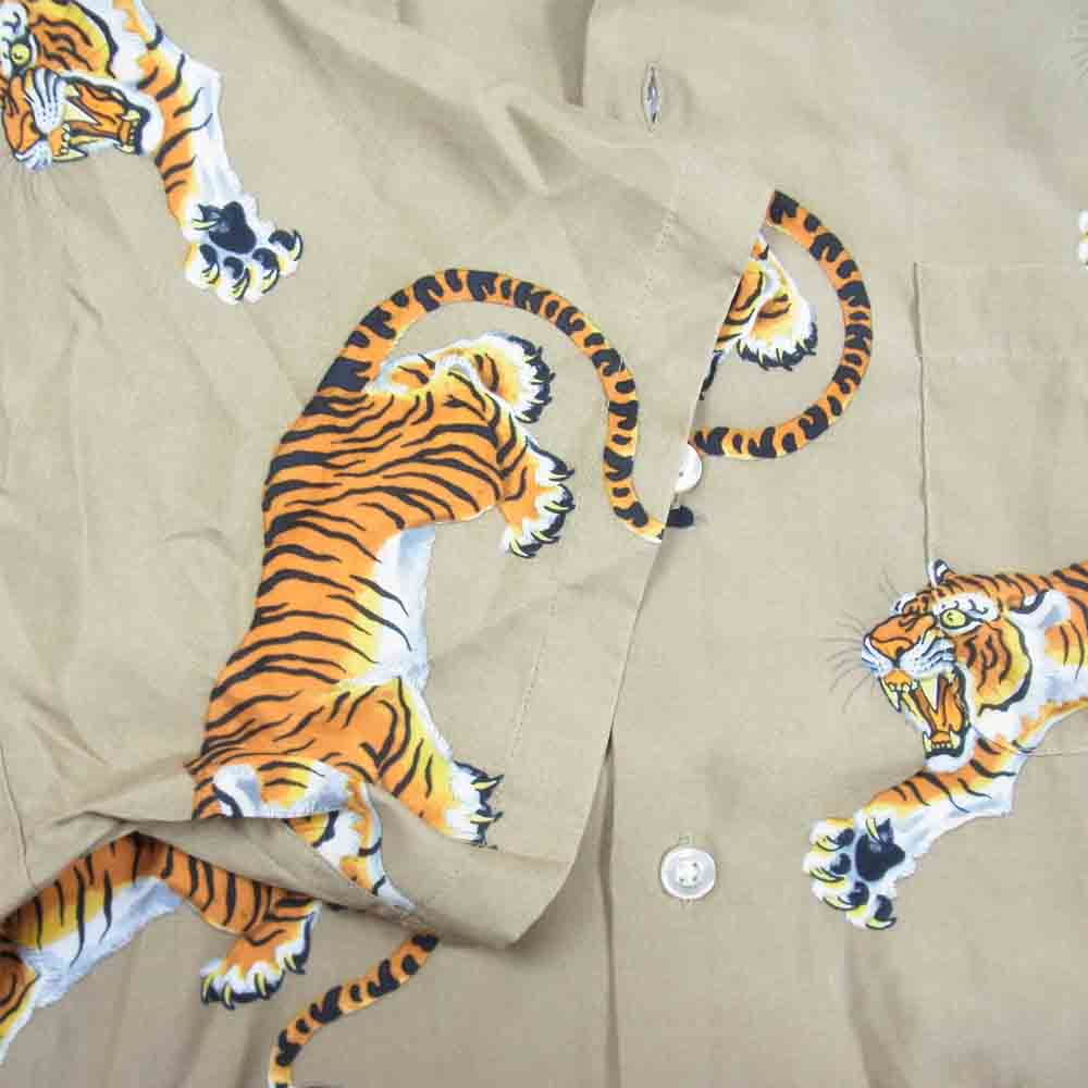 WACKO MARIA ワコマリア 21SS TIMLEHI-WM-HI19 TIM LEHI S/S HAWAIIAN 半袖シャツ ベージュ系 M【美品】【中古】