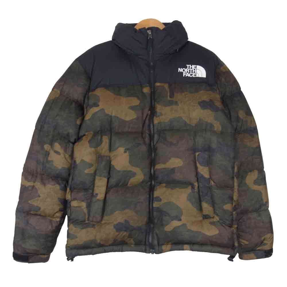 THE NORTH FACE ノースフェイス ND91841 Novelty Nuptse Jacket ノベルティ ヌプシ ジャケット 迷彩 カモ ブラック系 カーキ系 S【中古】