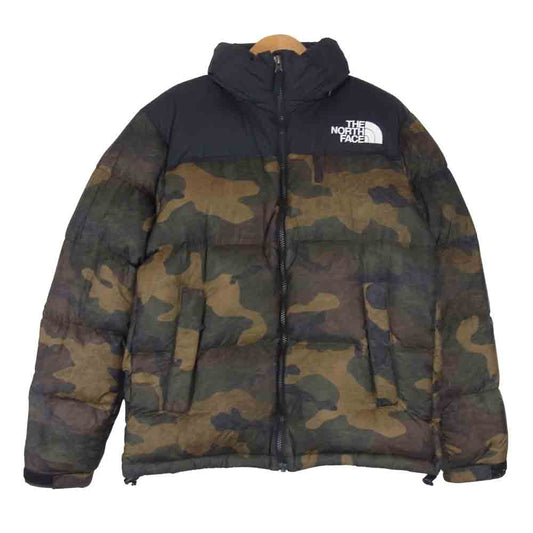 THE NORTH FACE ノースフェイス ND91841 Novelty Nuptse Jacket ノベルティ ヌプシ ジャケット 迷彩 カモ ブラック系 カーキ系 S【中古】