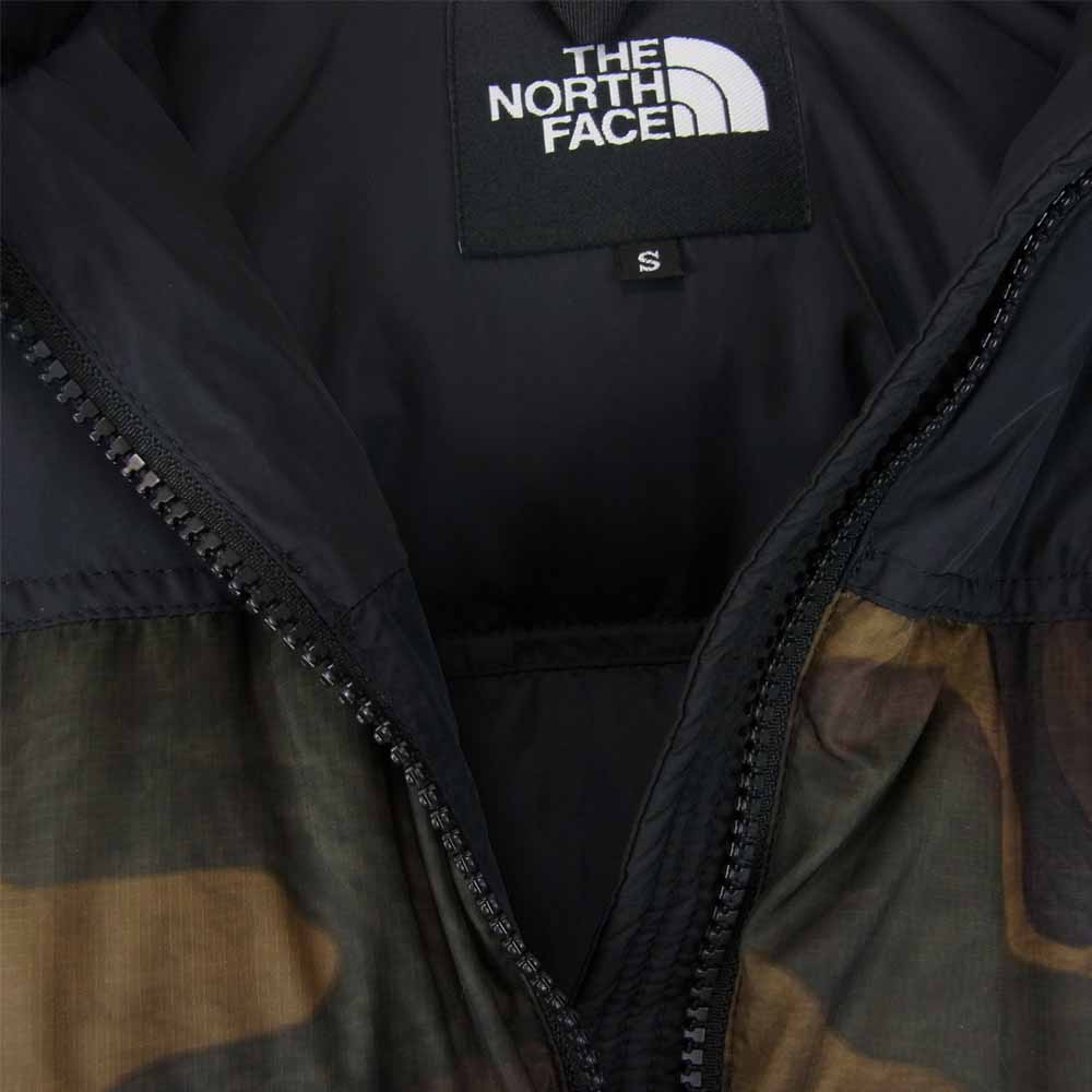 THE NORTH FACE ノースフェイス ND91841 Novelty Nuptse Jacket ノベルティ ヌプシ ジャケット 迷彩 カモ ブラック系 カーキ系 S【中古】