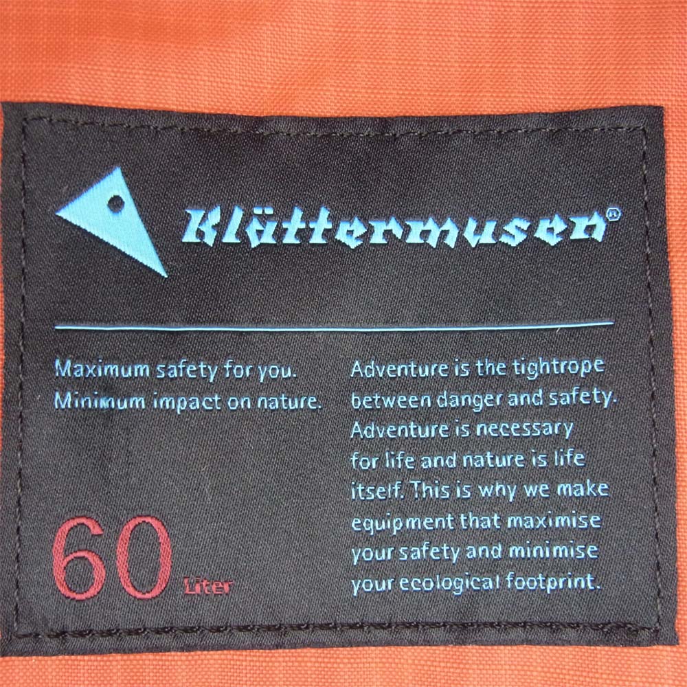 KLATTERMUSEN クレッタルムーセン Tor Backpack バックパック リュック ナイロン ダークグレー系 60L【美品】【中古】