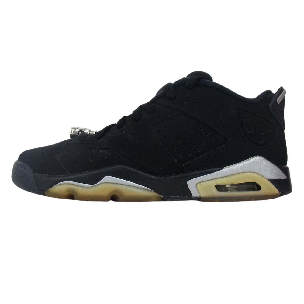 NIKE ナイキ 768881-003 Air Jordan 6 Retro Low BG Metallic Silver エアジョーダン シックス レトロ ブラック系 24.5cm【美品】【中古】