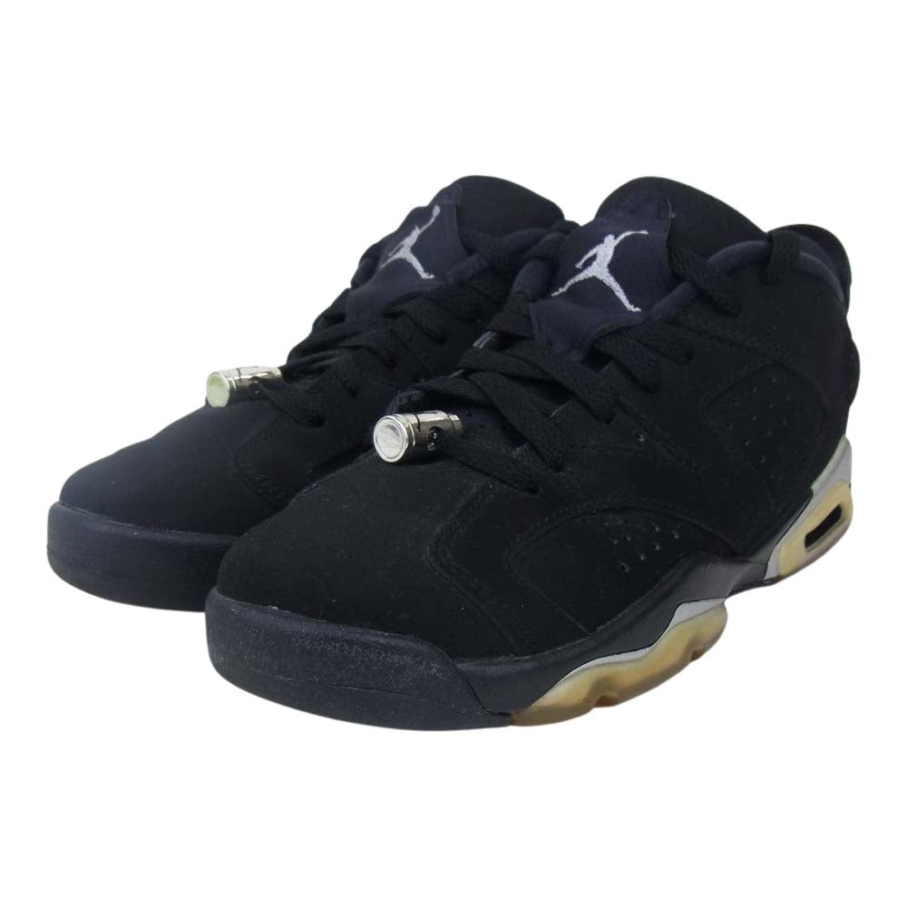 NIKE ナイキ 768881-003 Air Jordan 6 Retro Low BG Metallic Silver エアジョーダン シックス レトロ ブラック系 24.5cm【美品】【中古】