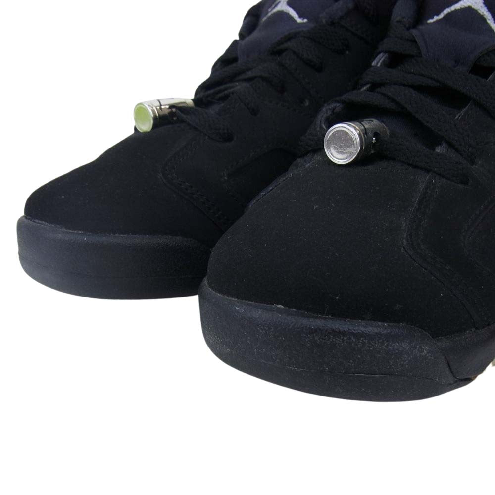 NIKE ナイキ 768881-003 Air Jordan 6 Retro Low BG Metallic Silver エアジョーダン シックス レトロ ブラック系 24.5cm【美品】【中古】