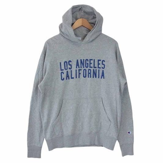 Champion チャンピオン トリコタグ フロッキープリント パーカー グレー系 XL【中古】