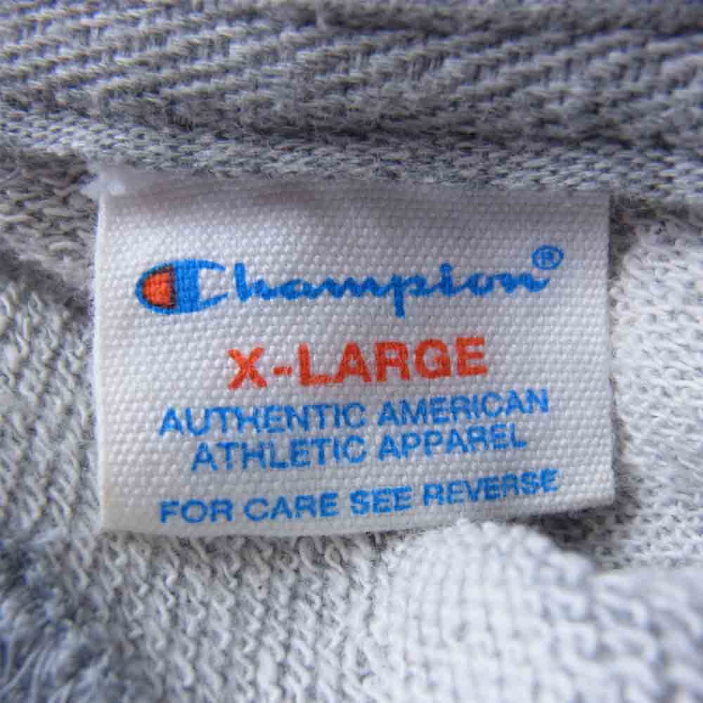 Champion チャンピオン トリコタグ フロッキープリント パーカー グレー系 XL【中古】