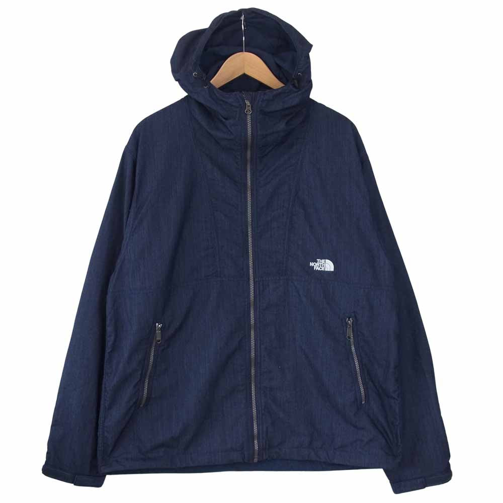 THE NORTH FACE ノースフェイス NP22136  NYLON DENIM COMPACT JACKET ナイロン デニム コンパクト ジャケット マウンテン パーカー インディゴブルー系 XL【中古】