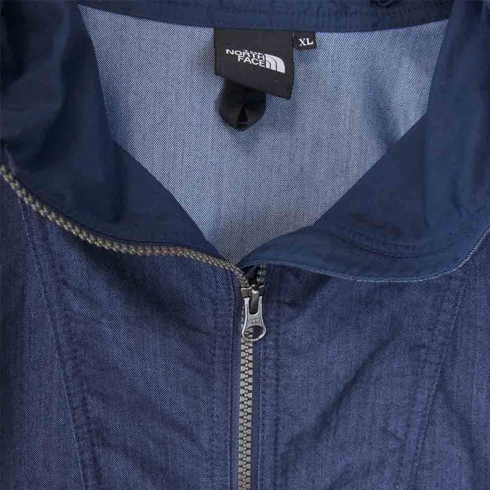 THE NORTH FACE ノースフェイス NP22136  NYLON DENIM COMPACT JACKET ナイロン デニム コンパクト ジャケット マウンテン パーカー インディゴブルー系 XL【中古】