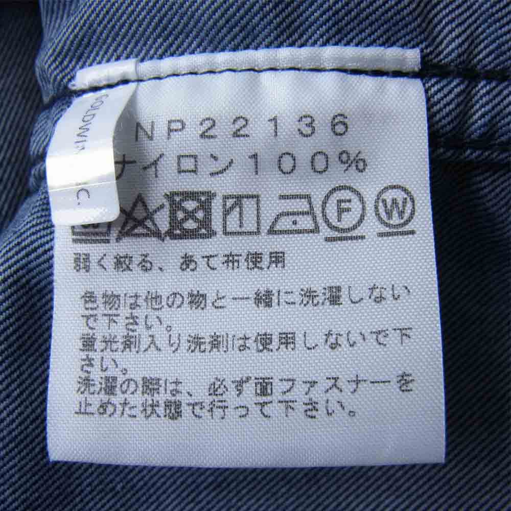 THE NORTH FACE ノースフェイス NP22136  NYLON DENIM COMPACT JACKET ナイロン デニム コンパクト ジャケット マウンテン パーカー インディゴブルー系 XL【中古】