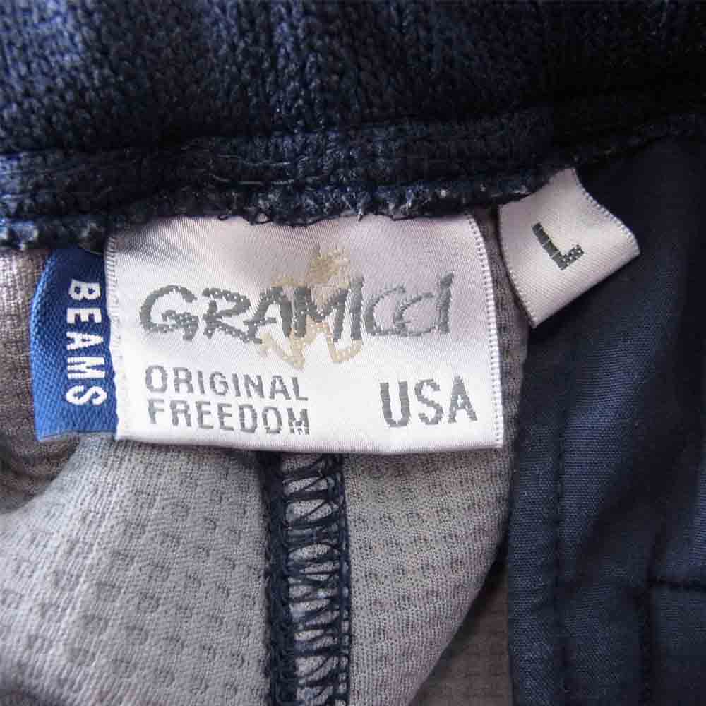 Gramicci グラミチ × BEAMS ビームス 別注 ボンディング ニット フリース ナロー パンツ ネイビー ネイビー系 L【美品】【中古】