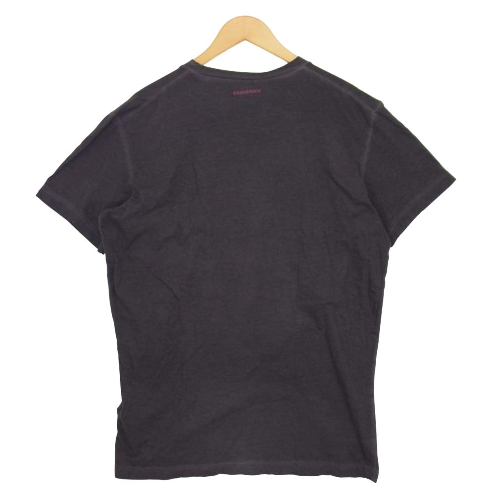 DSQUARED2 ディースクエアード 20SS S74GD0686 国内正規品 クルーネック Tシャツ チャコール系 XL【新古品】【未使用】【中古】