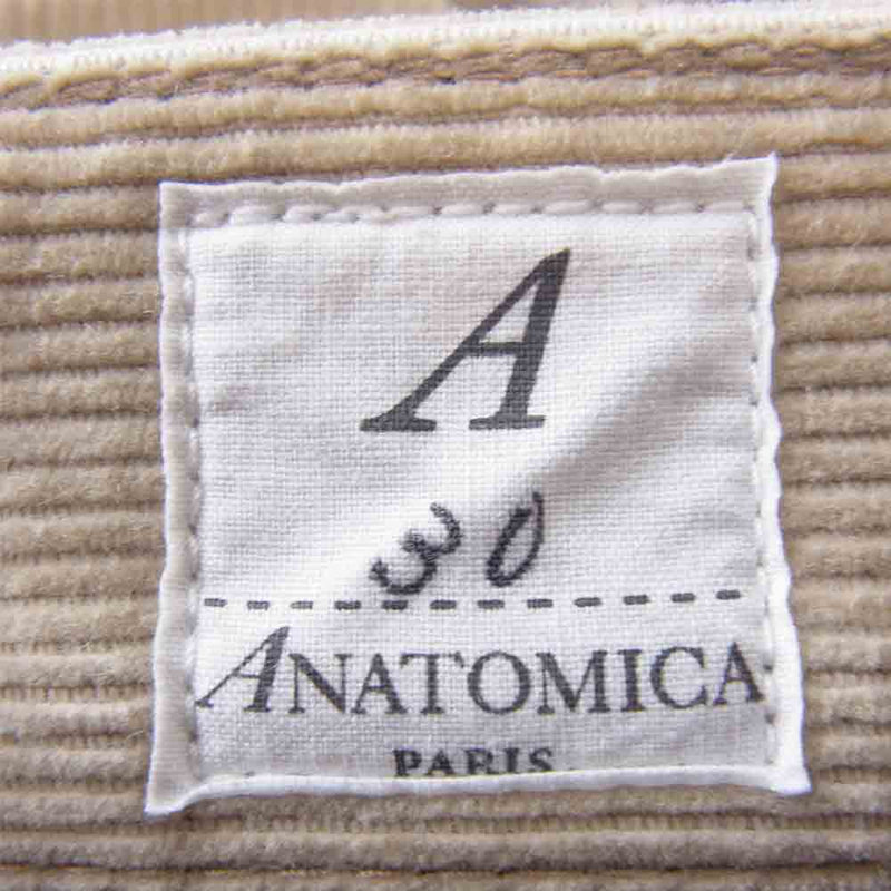 ANATOMICA アナトミカ 530-542-20 618 コーデュロイ ストレート パンツ ベージュ系 30【中古】