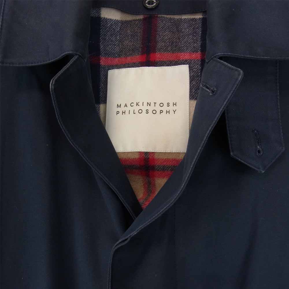 Mackintosh マッキントッシュ H1C12-810-29 PHILOSOPHY ウール ライナー ステンカラー コート ネイビー系 36【中古】