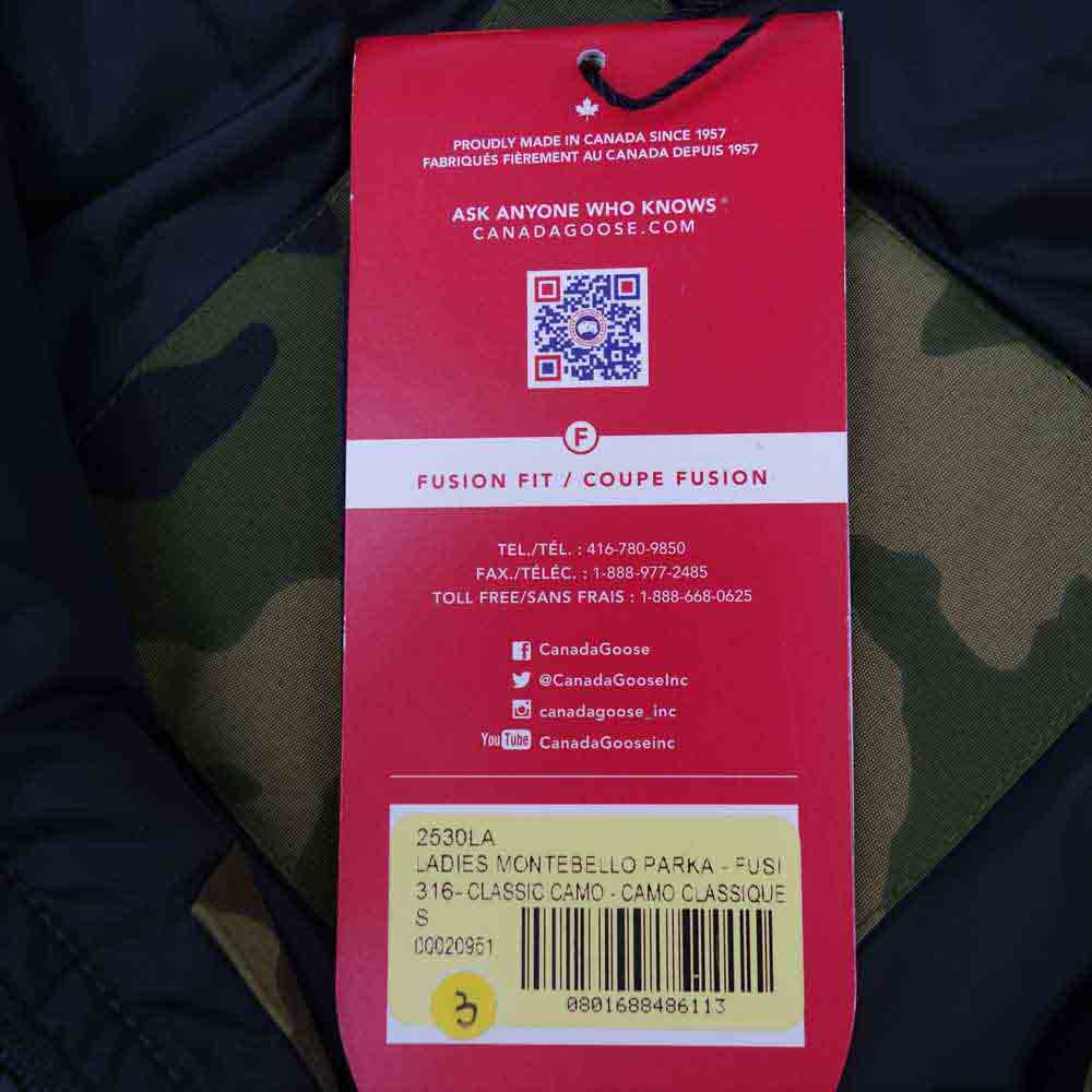 CANADA GOOSE カナダグース 2530LA Montebello Parka モンテベロ パーカー グリーン系 S/P【新古品】【未使用】【中古】