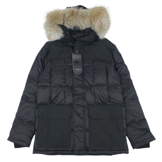 CANADA GOOSE カナダグース 3200MB Black Label Callaghan Parka ブラックレーベル キャラハン ファー付 フーディ ダウン ジャケット ブラック系 L【新古品】【未使用】【中古】