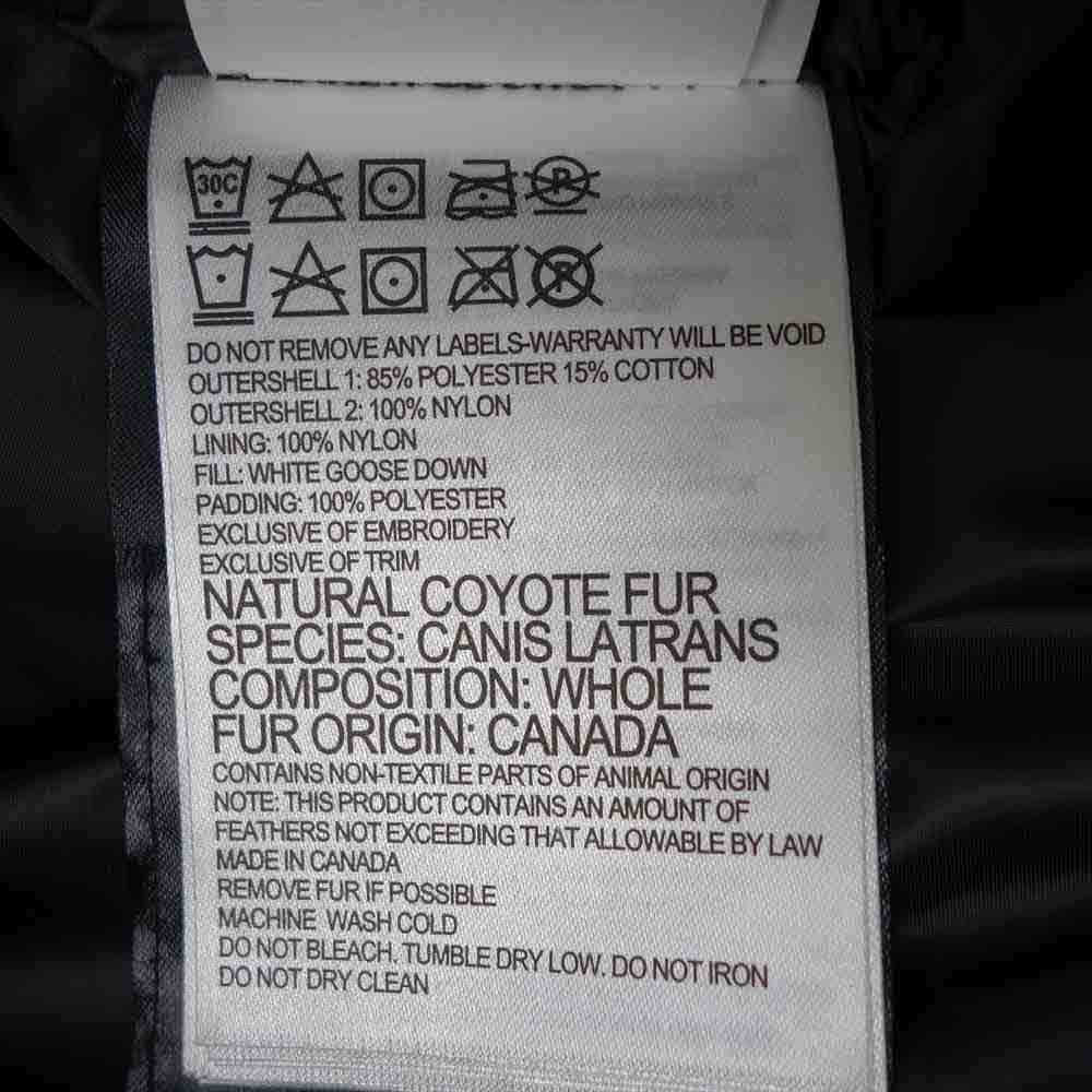 CANADA GOOSE カナダグース 3200MB Black Label Callaghan Parka ブラックレーベル キャラハン ファー付 フーディ ダウン ジャケット ブラック系 L【新古品】【未使用】【中古】