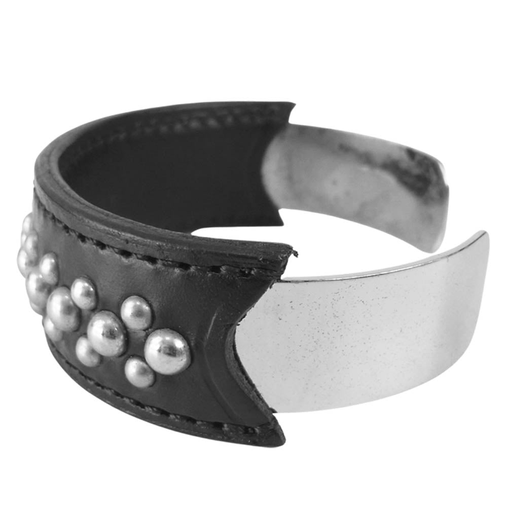 wjk ダブルジェイケイ レザー シルバー ブレス ブラック系 シルバー系【中古】