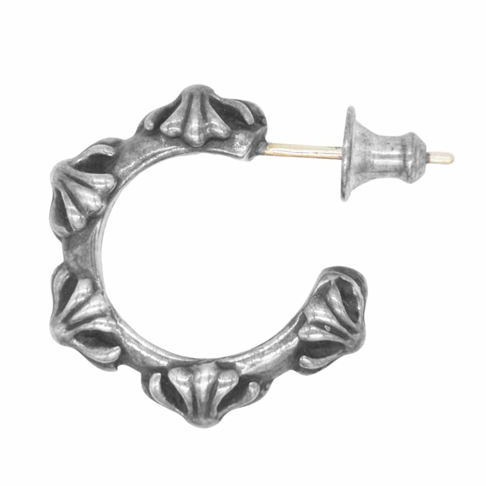 CHROME HEARTS クロムハーツ（原本無） HOOP CROSS SML クロスバンド フープ ピアス シルバー系【中古】