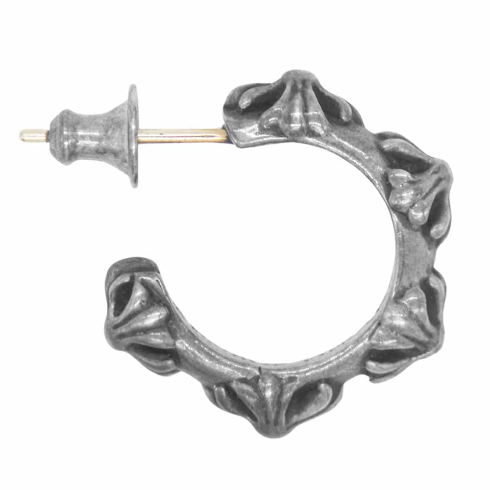 CHROME HEARTS クロムハーツ（原本無） HOOP CROSS SML クロスバンド フープ ピアス シルバー系【中古】