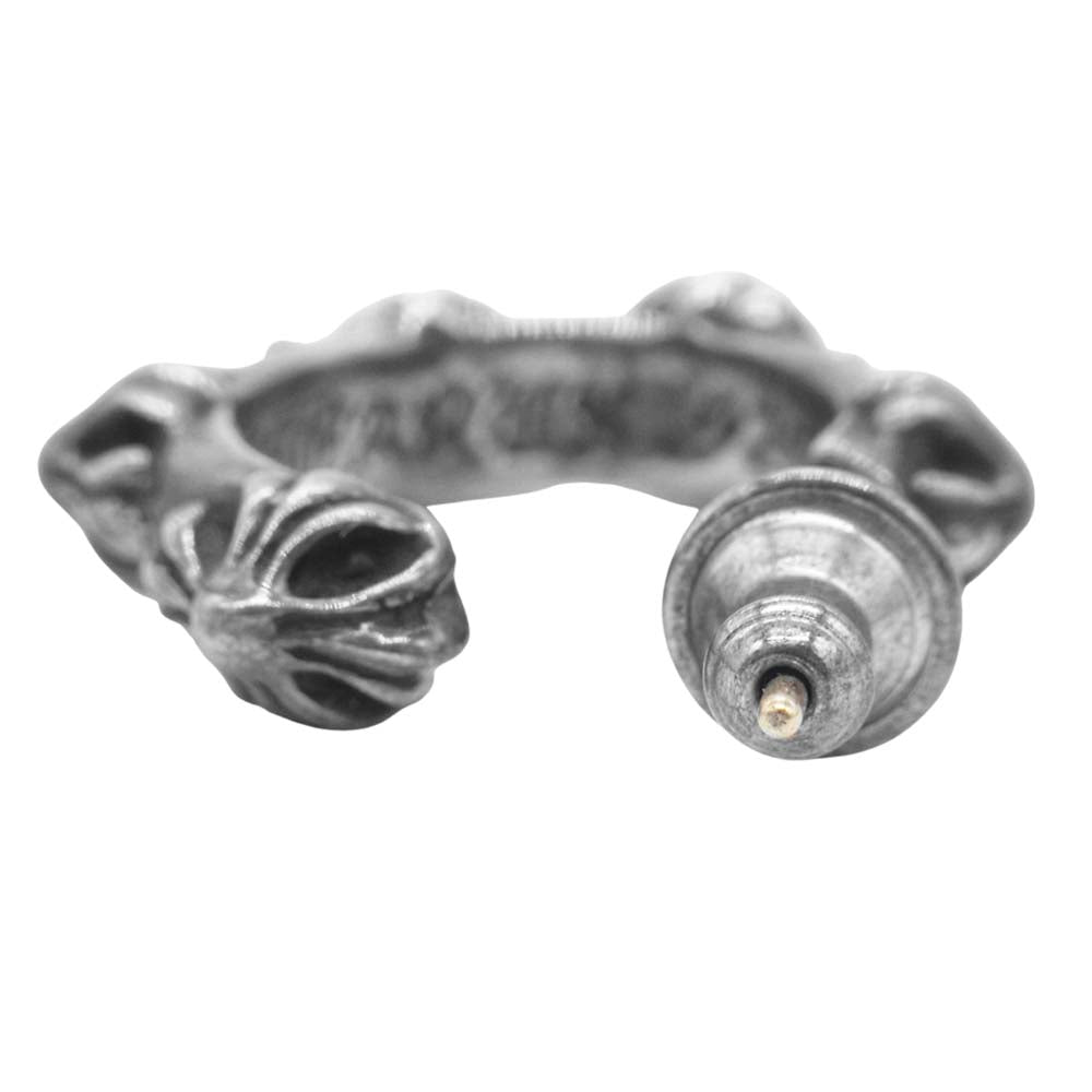 CHROME HEARTS クロムハーツ（原本無） HOOP CROSS SML クロスバンド フープ ピアス シルバー系【中古】