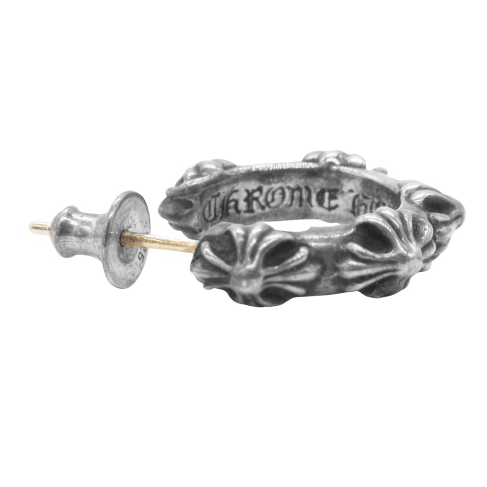 CHROME HEARTS クロムハーツ（原本無） HOOP CROSS SML クロスバンド フープ ピアス シルバー系【中古】