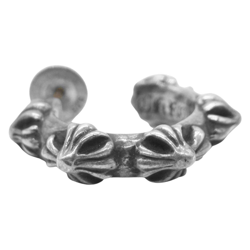 CHROME HEARTS クロムハーツ（原本無） HOOP CROSS SML クロスバンド フープ ピアス シルバー系【中古】