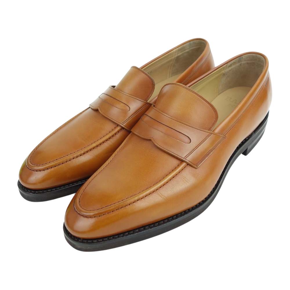 BALLY バリー SCORE-214 SCRIBE スクリーブ ローファー ドレスシューズ ブラウン系 EU6F US7EEE【美品】【中古】