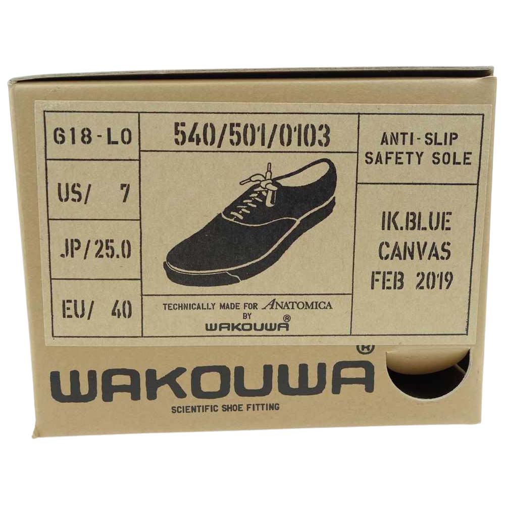 ANATOMICA アナトミカ 540-501-0103 WAK DECK SHOES LOW BLACK SOLE ワクワ デッキ シューズ ブルー系 25cm【中古】