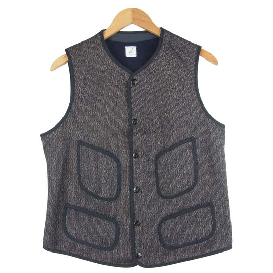 ANATOMICA アナトミカ 530-522-08 BROWNS BEACH VEST FACE ビーチ クロス ベスト SALT & PEPPER 42【新古品】【未使用】【中古】
