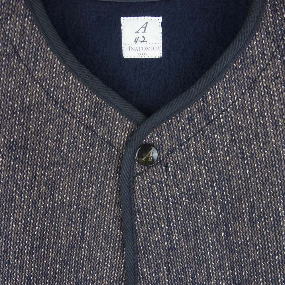 ANATOMICA アナトミカ 530-522-08 BROWNS BEACH VEST FACE ビーチ クロス ベスト SALT & PEPPER 42【新古品】【未使用】【中古】
