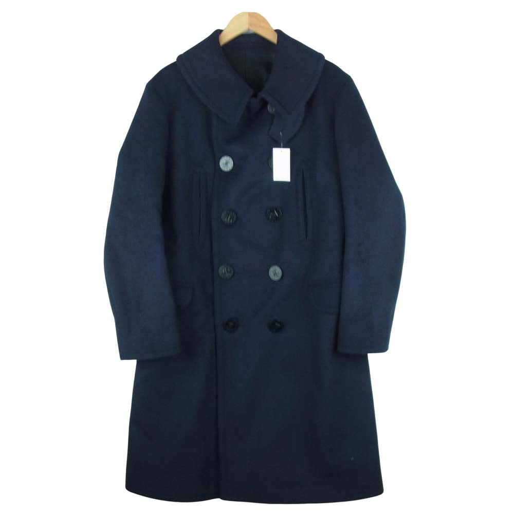 ANATOMICA アナトミカ 530-522-05 LONG PEA COAT USN アメリカ 海軍 メルトン ロング Pコート ネイビー系 44【極上美品】【中古】