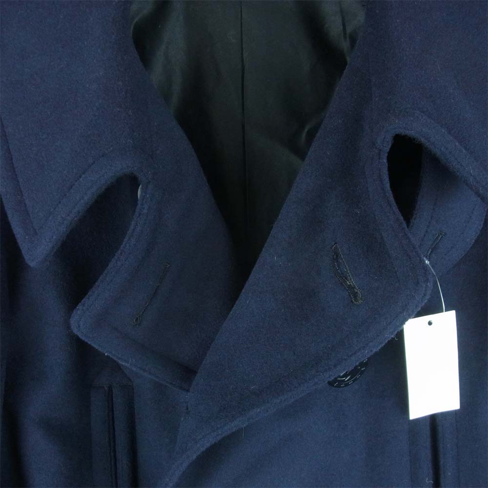 ANATOMICA アナトミカ 530-522-05 LONG PEA COAT USN アメリカ 海軍 メルトン ロング Pコート ネイビー系 44【極上美品】【中古】