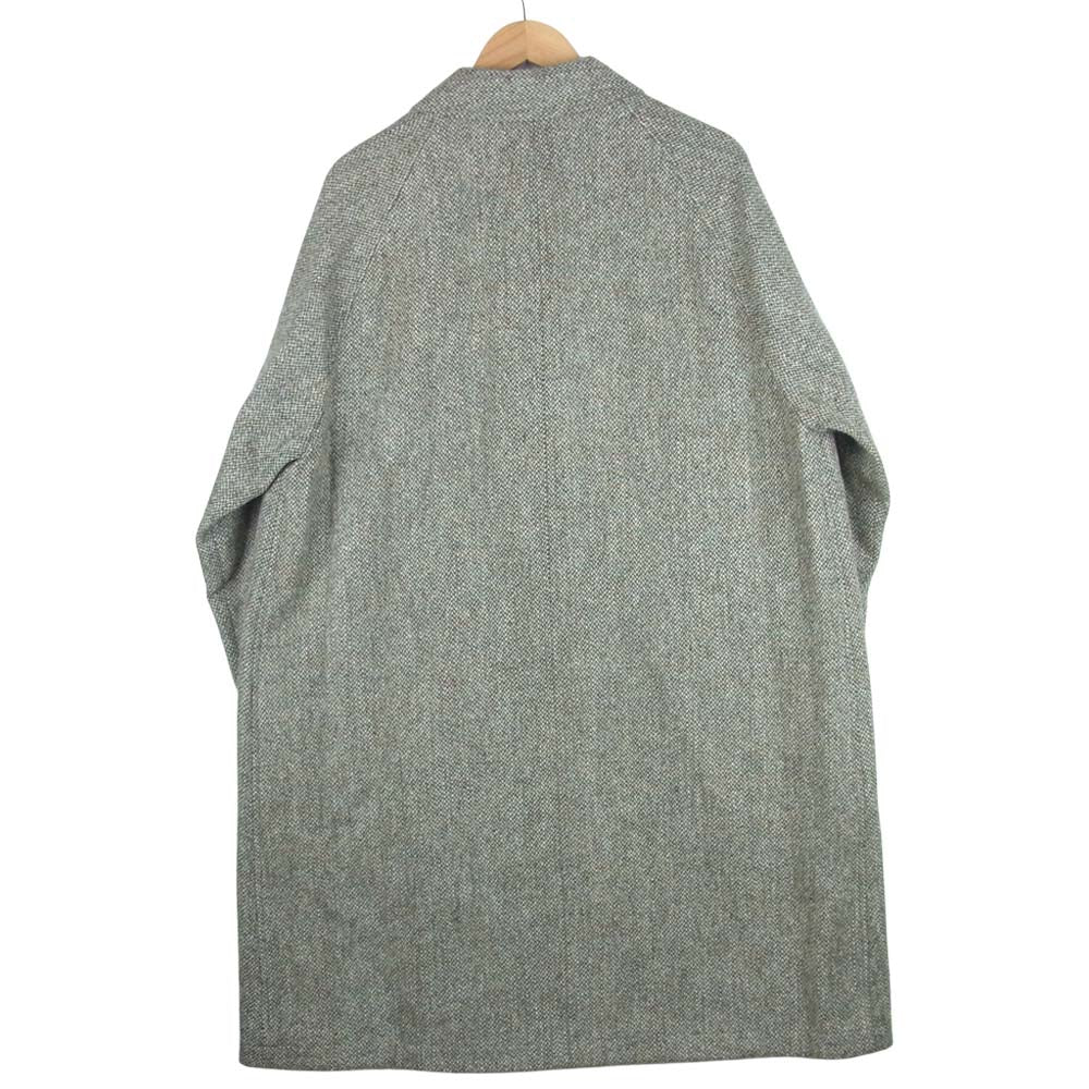 ANATOMICA アナトミカ 530-562-01 SINGLE RAGLAN Ⅱ 高密度コットンギャバジン×ウールツイード リバーシブル シングルラグラン コート ベージュ系 グレー系 48【新古品】【未使用】【中古】