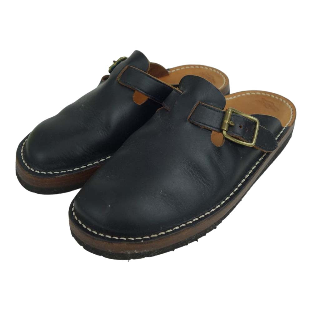 トウキョウサンダル TS-BO9 ENGINEER SLIP ON ローリング ダブトリオ エンジニア スリッポン レザー クロッグ 日本製 ブラック系 7【中古】