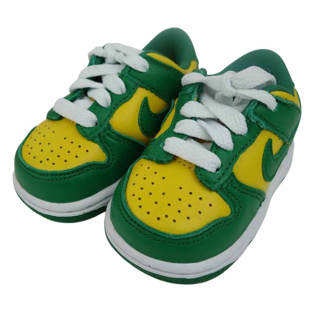 NIKE ナイキ CW7375-700 DUNK LOW SP BRAZIL TD ダンク キッズ シューズ ブラジル 9cm【中古】