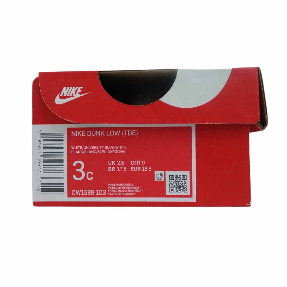 NIKE ナイキ CW1589-103 DUNK LOW UNIVERSITY BLUE ダンク ロウ ユニバーシティブルー 9cm【中古】