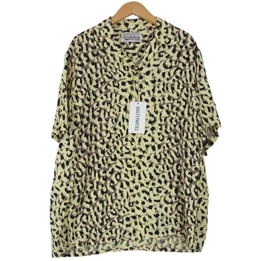 WACKO MARIA ワコマリア 21SS 21SS-WMS-HI04 HAWAIIAN SHIRT レオパード ハワイアンシャツ イエロー系 S【新古品】【未使用】【中古】