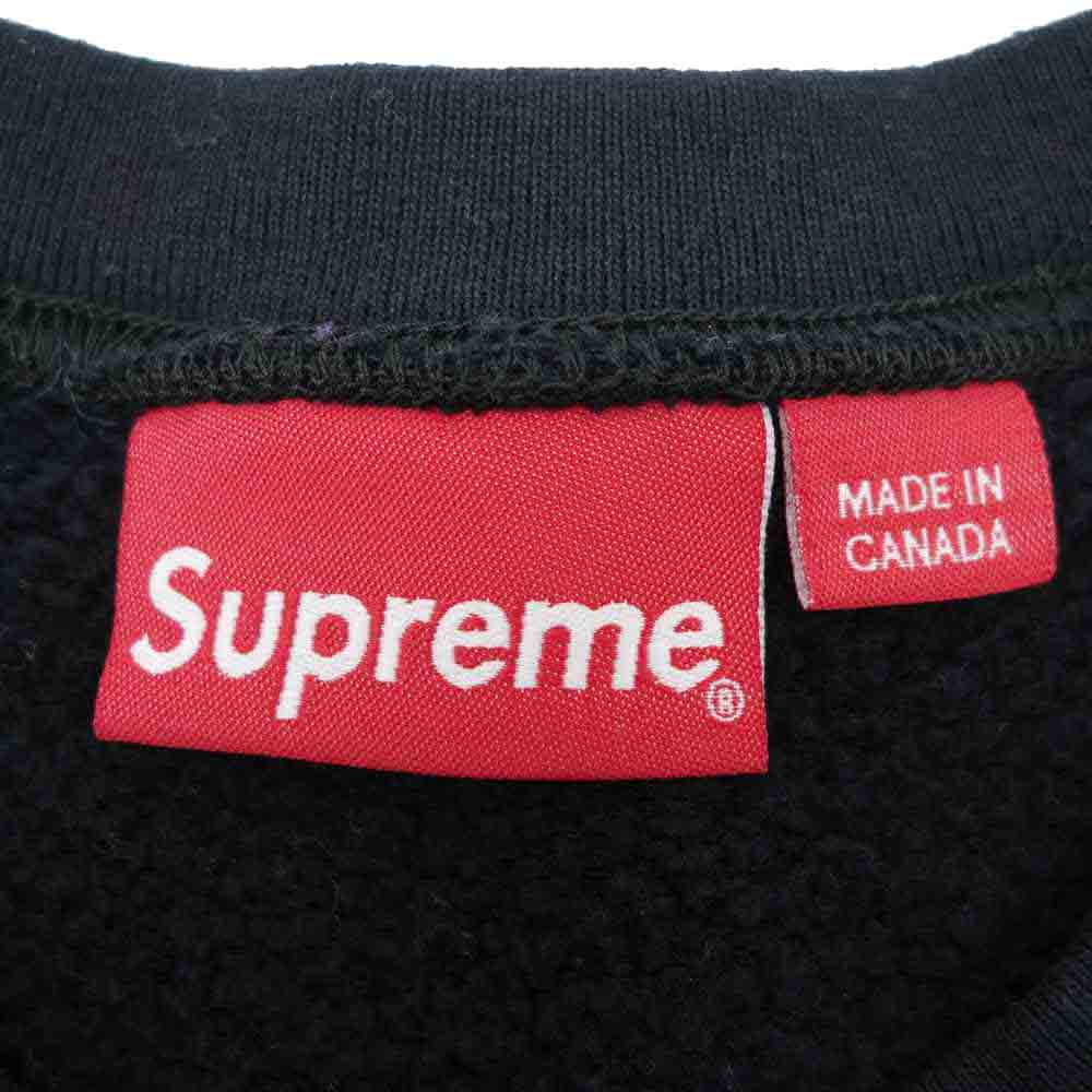 Supreme シュプリーム 20SS Cutout Logo Crewneck カットアウト ロゴ クルーネック スウェット ブラック系 M【中古】