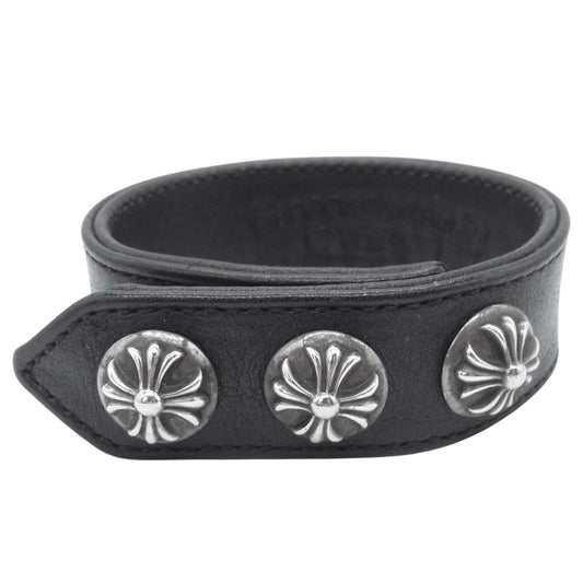 CHROME HEARTS クロムハーツ（原本無） 3BTN 2SNP 3ボタン 2スナップ レザー ブラック系【中古】